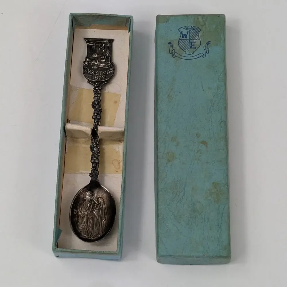 Lot 7 Vtg Souvenir Spoons NASA Space Zodiac Christmas Holiday Cruise EPNS Italy